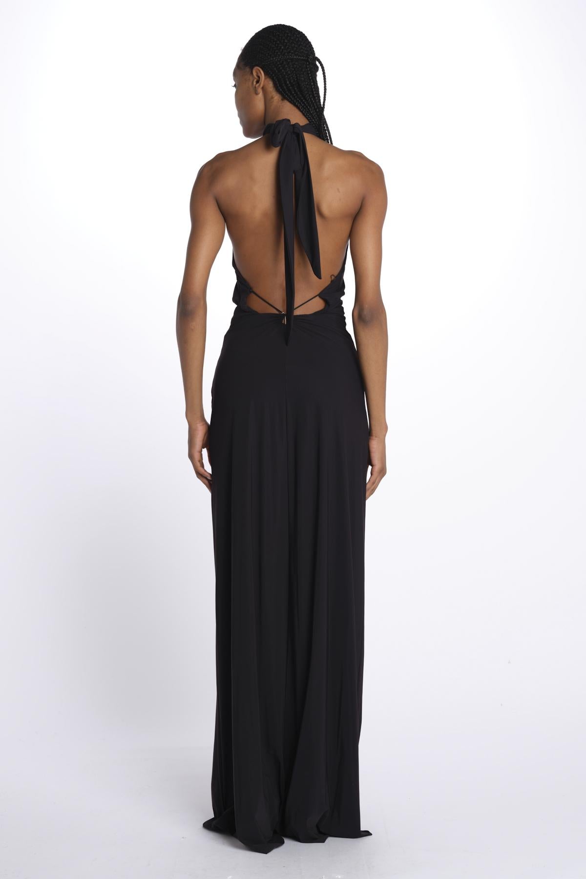 MYLA abito lungo scollo americana MYLA BLACK amazuìn 