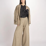 pantalone a vita bassa in gabardina DEVA T3118 T0176 COGNAC T0031 the latest 
