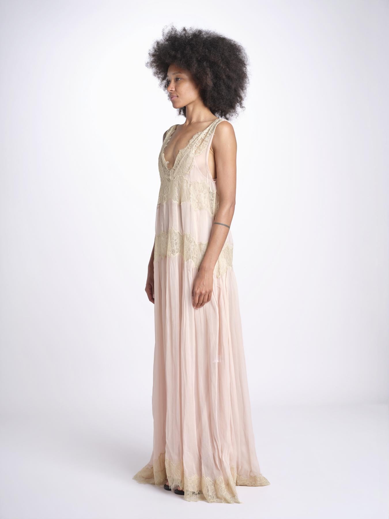 abito lungo con pizzo DOMENICA ROSE mes demoiselles 