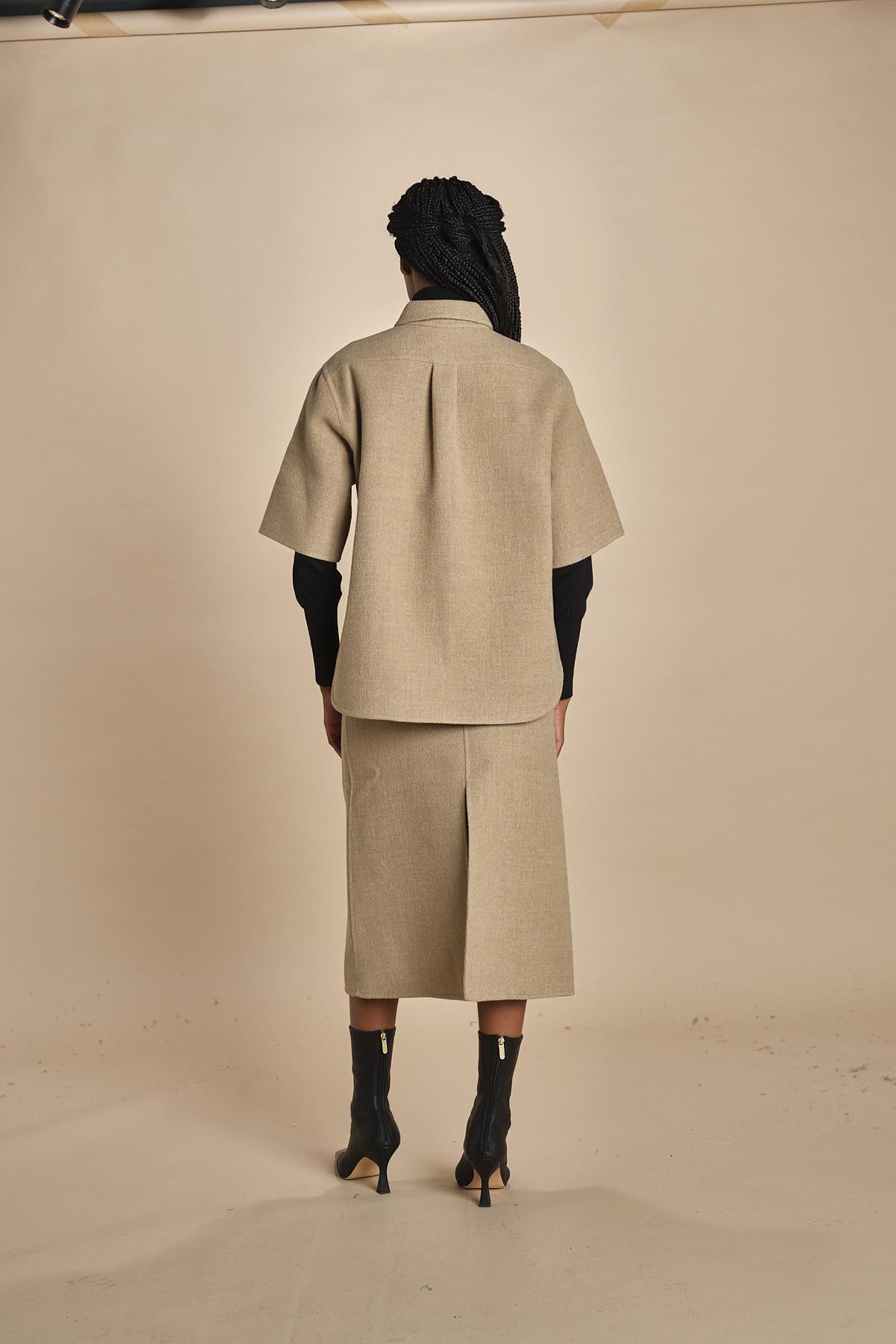 giacca camicia in panno BARDI CARDBOARD sofie d'hoore 