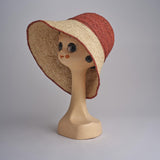 CAPELINE cappello in paglia bicolor DEMI CAPELINE CROCHET 01BG196 AR bagatelle france 