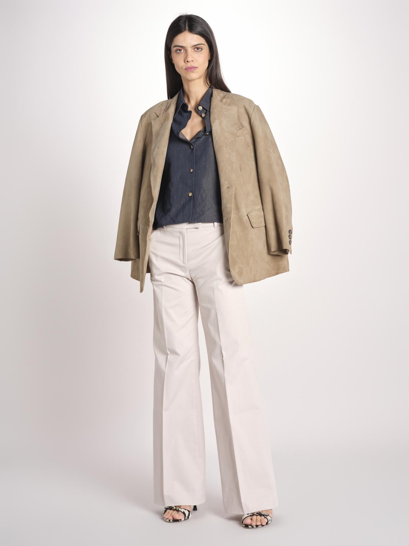 pantalone diritto in cotone MELODY L 684 54 85 PABBLE quelledue 