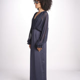 abito lungo con manica lunga LEESA E022630011 NAVY ramy brook 
