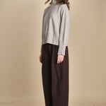 maglia dolcevita in moulinè MIL1 MOULINE 14020 BEIGE milaura 