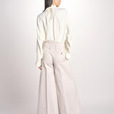 pantalone largo con nervature ORIANA 540 54 85 PABBLE quelledue 