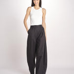 pantalone over con pinces BILLIE 3111 T0160 BLACK T0002 the latest 