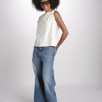 t-shirt asimmetrica ALLIA ECRU ba&sh 