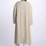 1632 cappotto lungo lino doppiato 1632 NATURAL dusan 