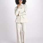 giacca quattro tasche TAMARA 25S4JAC20 ECRU destree 