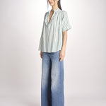 Camicia a righe DIDA SHO71RDIDA-GRE GREEN STRIPES laurence bras 