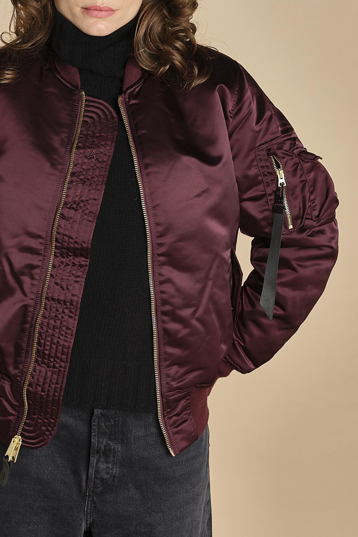bomber unisex nylon raso 756111 MA- 608 DARK CHERRY alpha 