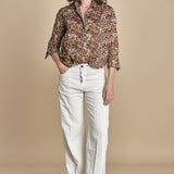 CINEMA camicia con stampa tigre BECH623 NATURAL hartford 