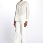 Camicia ANGELO con rouches ANGELO1TEE OFFWHITE antik batik 