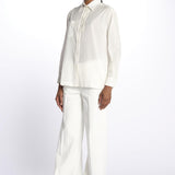 Camicia ANGELO con rouches ANGELO1TEE OFFWHITE antik batik 