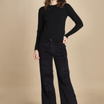 pantalone mano velluto FAUSTINE BLACK fam 