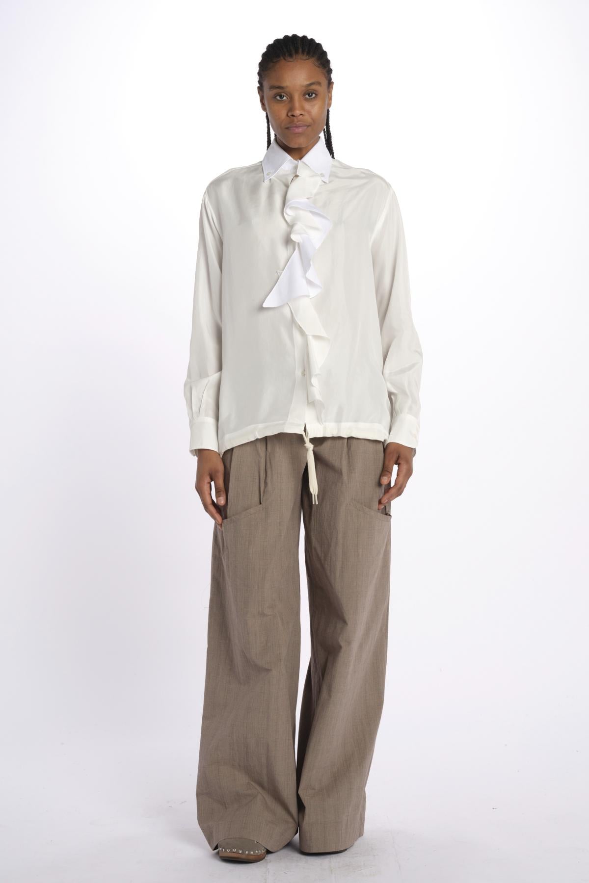 Camicia seta con rouches BRIDGET SHIRT HABOTAI jejia 