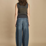 gilet jaquard. PUL0296 GRI5925W soeur 