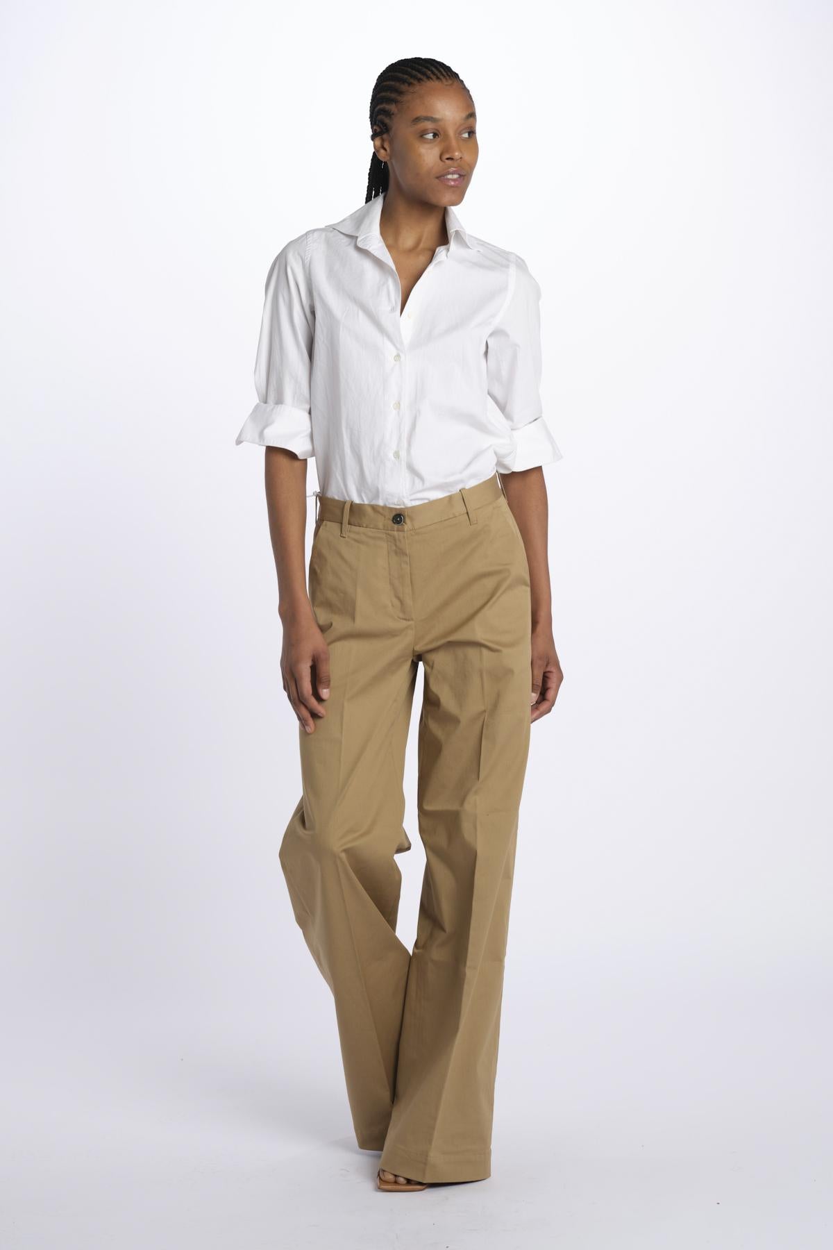 Pantalone NADIA co/ stretch NADIA NAC120 P01 CAMEL nine in the morning 