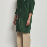 Cappotto ricamato 20C 1PRE CT32EMB GREEN marit ilison 