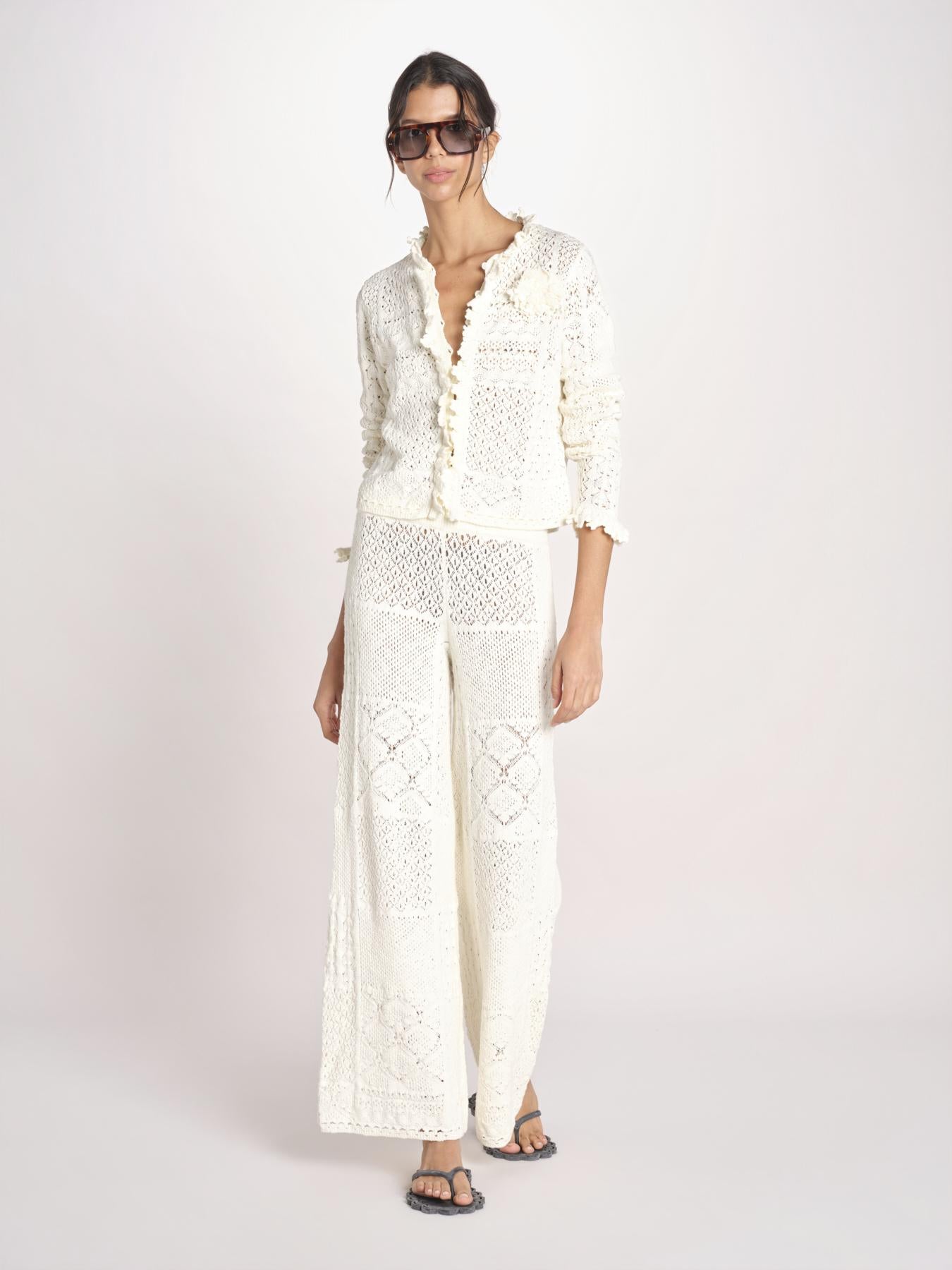 maglia in crochet SORIA ECRU ba&sh 