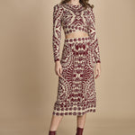 maglia jaquard con fiori PINEAPPLE LOVE  351872 OFF WHITE farm rio 