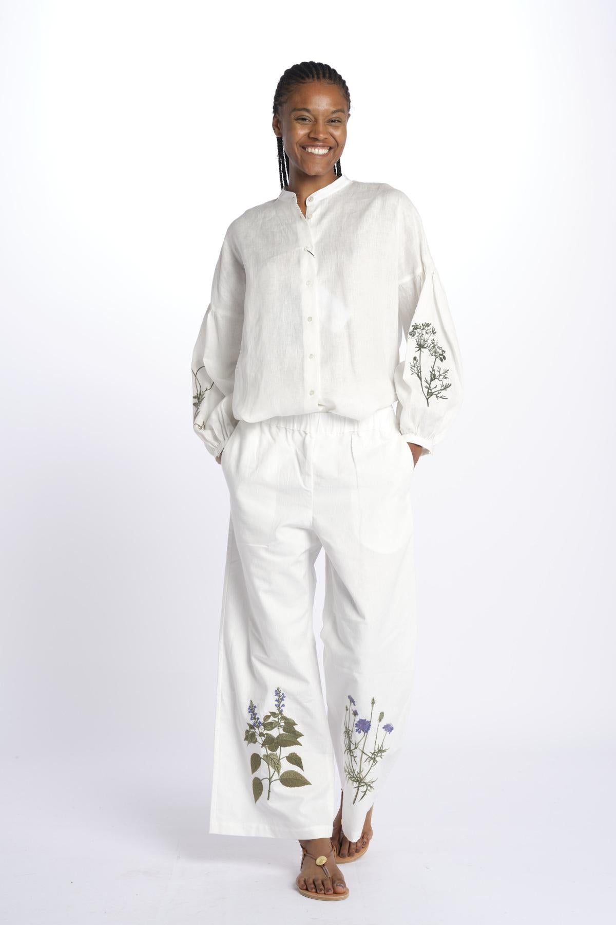 Pant VOLANTE ricamo fiore 2515131112600 001 weekend maxmara 