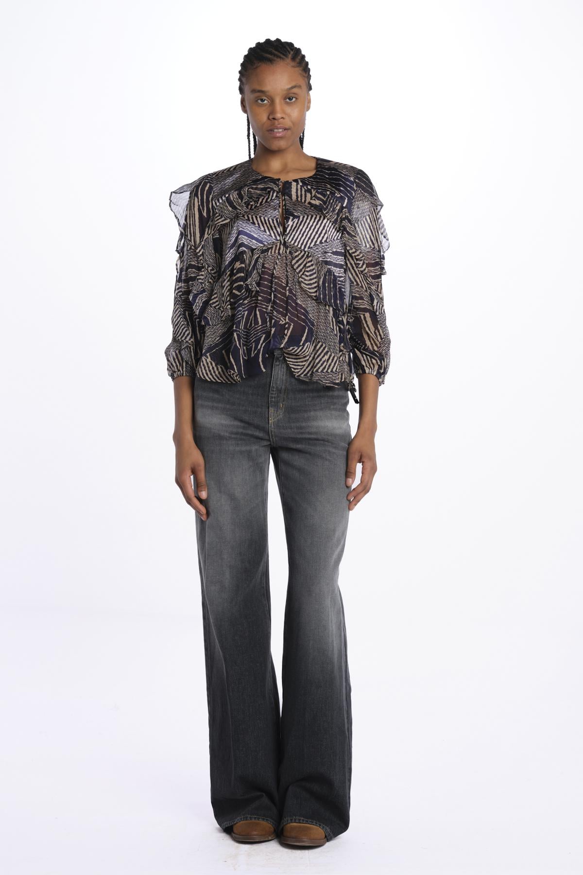 Camicia ranches stampa bicolore ANGELA BLEUNUIT ba&sh 