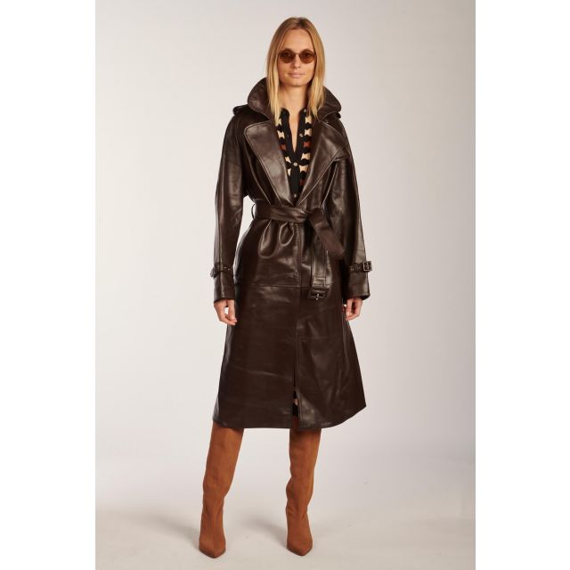 Terry leather trench coat