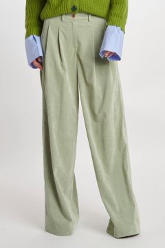 Velvet pants with pinces