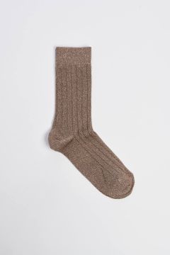 Ribbed lurex socks