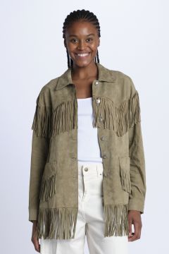 DAIRA suede jacket with bangs