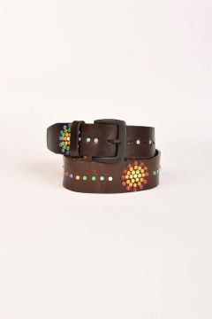 Belt with colored studs